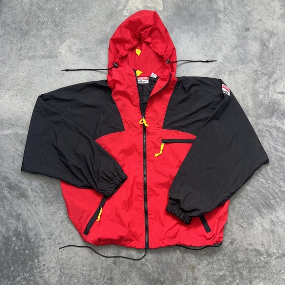 Marlboro Other - VINTAGE Marlboro Adventure Team Jacket Mens L Red Black Full Zip Windbreaker 90s